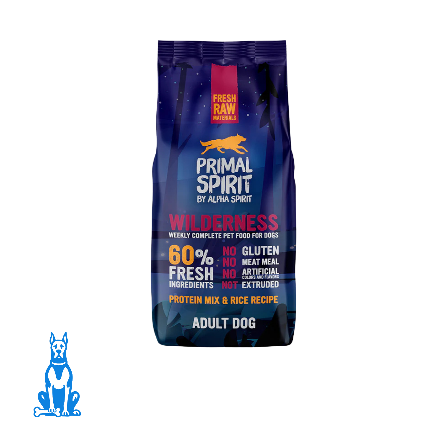 Primal Spirit Wilderness Pork, Chicken & Fish Complete Dog Food (12kg)