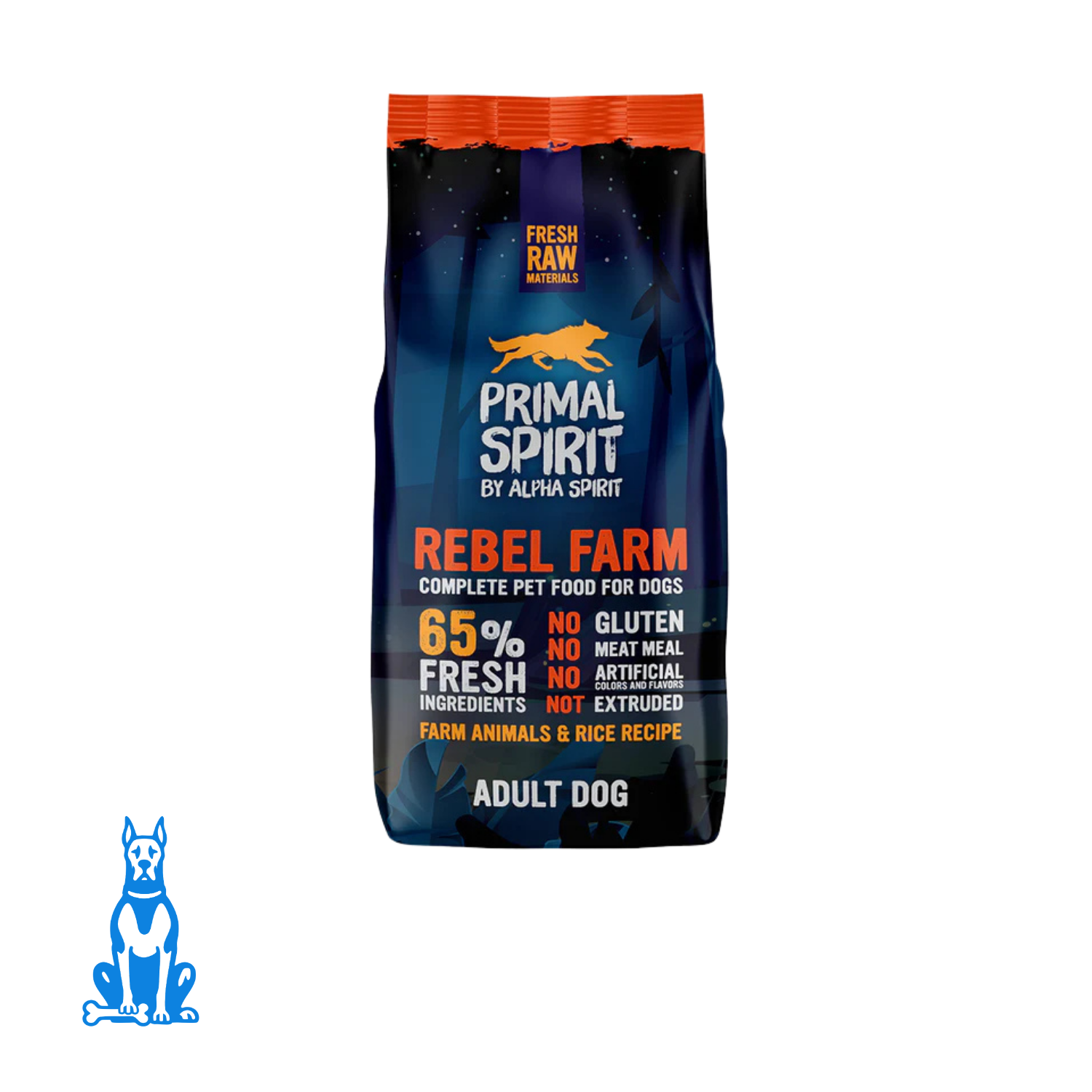 Primal Spirit Rebel Farm Chicken & Fish Complete Dog Food (1kg)