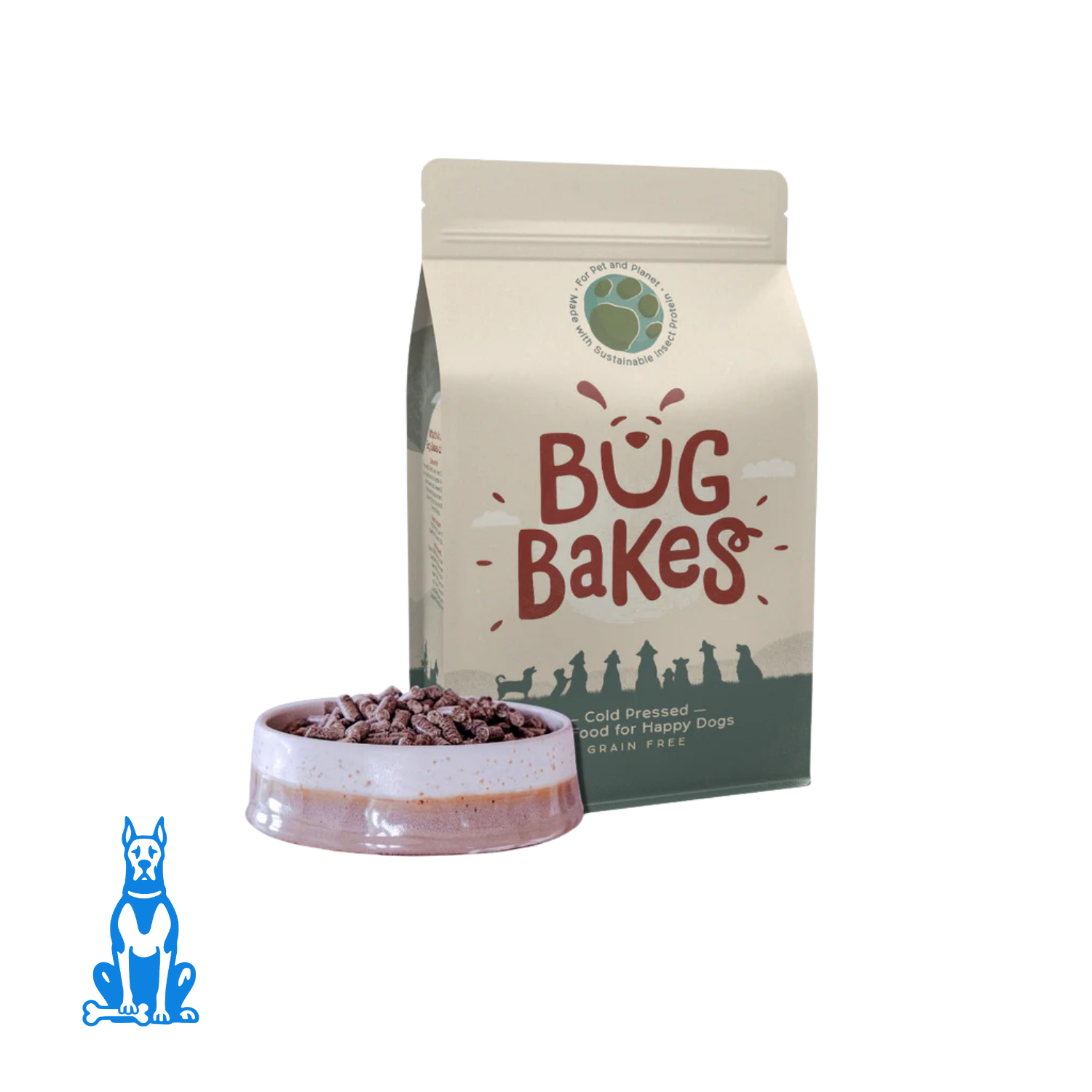 BugBakes Grain Free - Hypoallergenic Cold-Pressed Insect Protein Dry Dog Food (2.5kg)