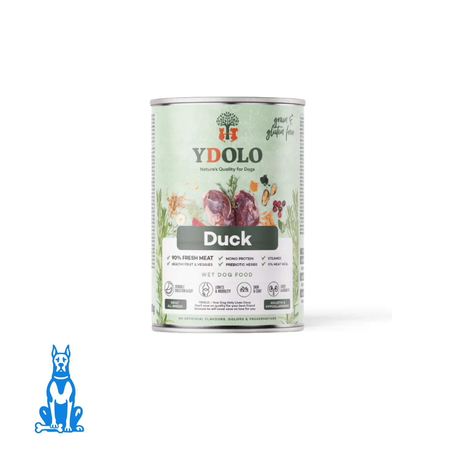 YDOLO Duck Complete Wet Food for Dogs – Healthy and Pure (400g)
