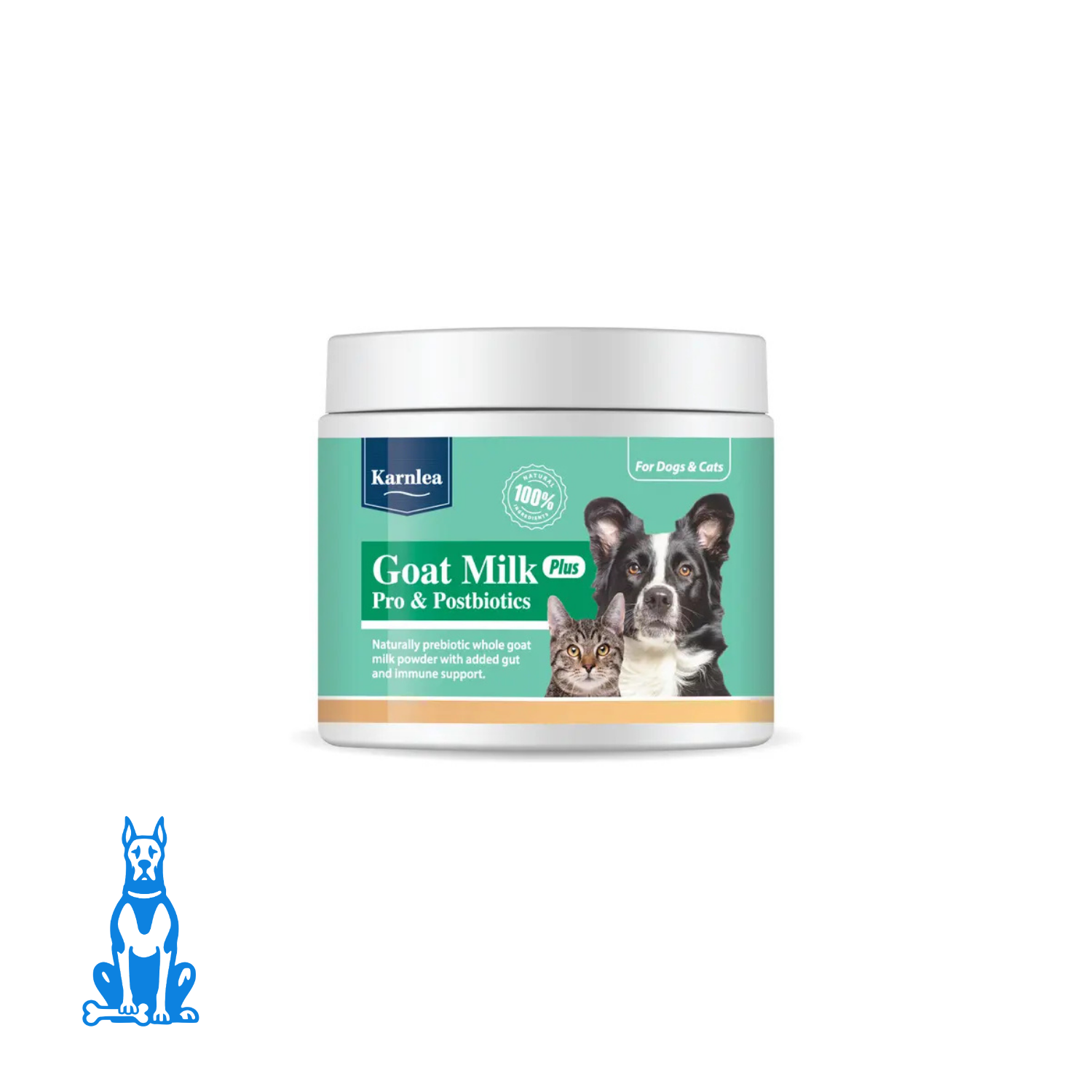 Karnlea Goat Milk Plus Powder for Dogs & Cats (Pro & Postbiotics)