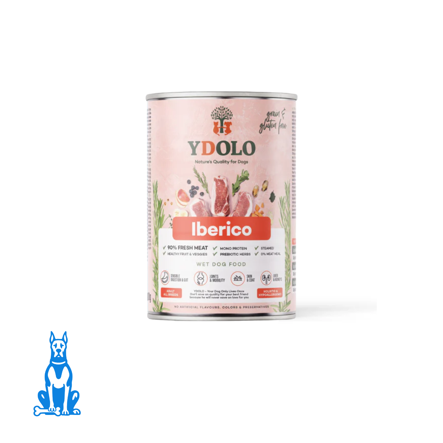 YDOLO Iberico / Pork Complete Wet Food for Dogs – Healthy and Pure (400g)